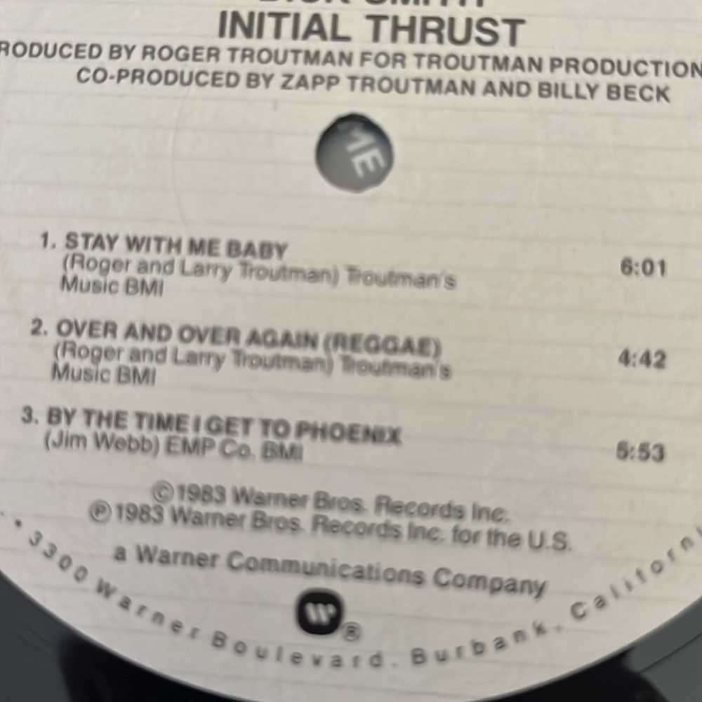 1983 Vintage Duck Smith Initial Thrust jazz vinyl LP record - Picture 14 of 15
